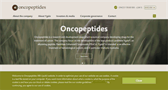 Desktop Screenshot of oncopeptides.se